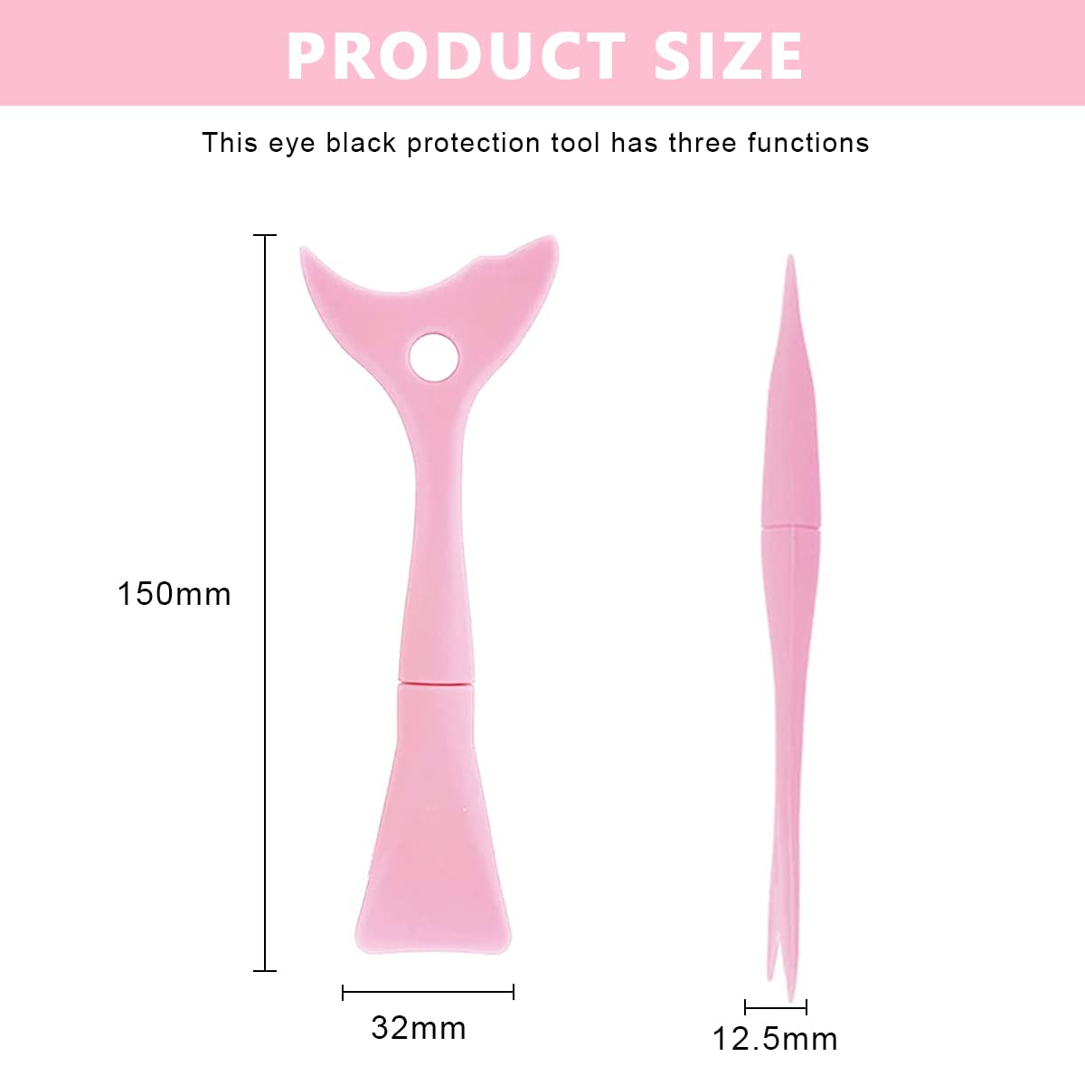 MAYCREATE Mascara Eyelash Shield Applicator Guard Tool, 3 in 1 Reusable Silicone Auxiliary Eyeliner Eyelash Guide Mask Scraper Makeup Tool for Beginners - Pink MAYCREATE Mascara Eyelash Shield Applicator Guard Tool, 3 in 1 Reusable Silicone Auxiliary Eyeliner Eyelash Guide Mask Scraper Makeup Tool for Beginners - Pink